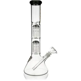 15 Beaker Bong w/ Double Reversal Tree Perc, by Crystal Glass