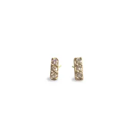 3 Diamond 14K Post earrings (E1509)