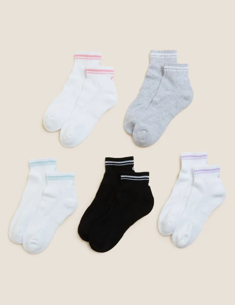 5pk Cotton Rich Ankle High Socks