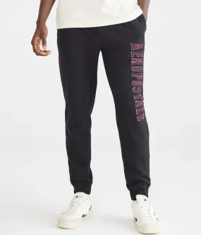 Aeropostale Mens' Vertical Aeropostale Heritage Jogger Sweatpants -  - Size 3XL - Cotton - Teen Fashion & Clothing Black