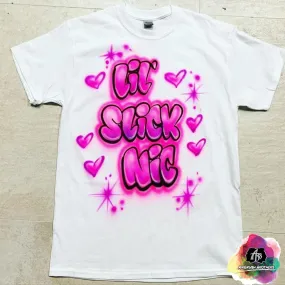 Airbrush Bubble Letters Shirt Design