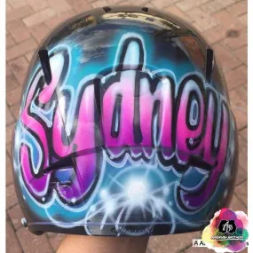 Airbrush Starburst Helmet Design