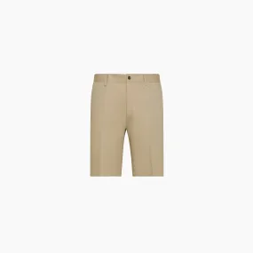 Annil no Belt Stretch Twill Mercerized Cotton Bermuda