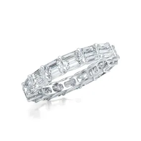 AUTRE - 14k White Gold 3.00ct Emerald Cut Eternity Lab Grown Diamond Band