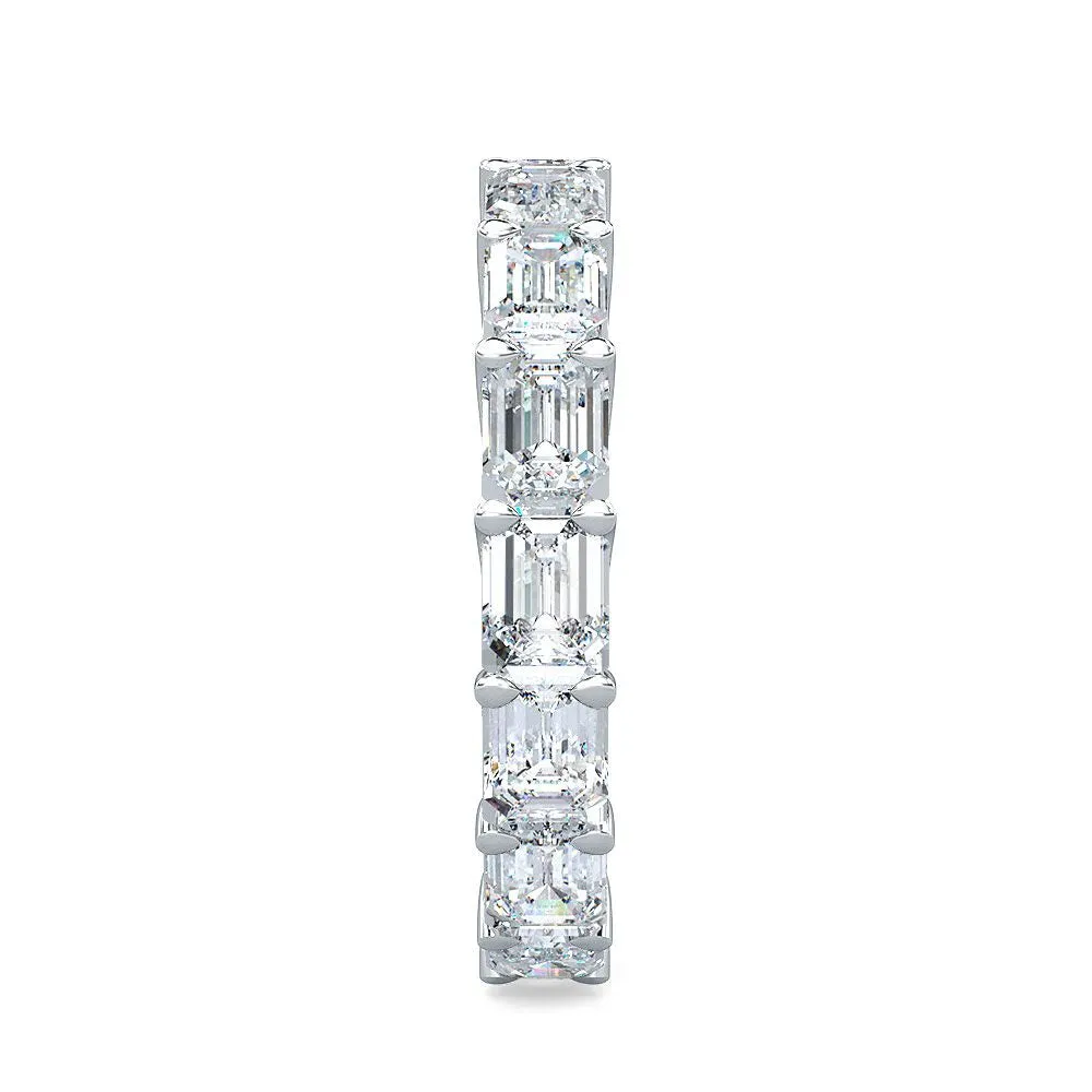 AUTRE - 14k White Gold 3.00ct Emerald Cut Eternity Lab Grown Diamond Band