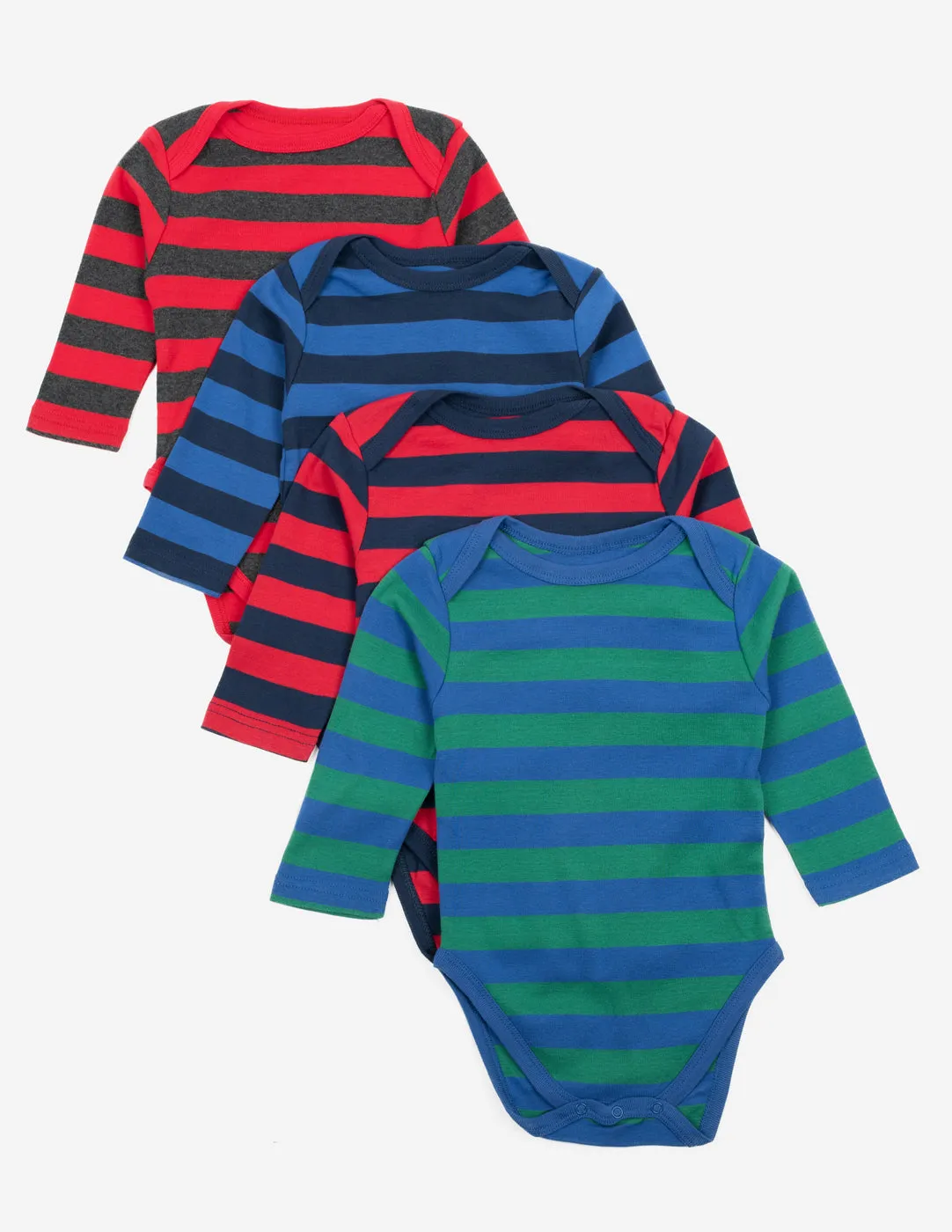 Baby Cotton Bodysuits Striped 4-Pack