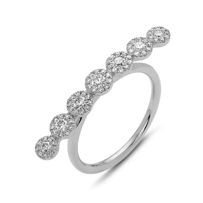 Bassali Modern White Gold Line Ring