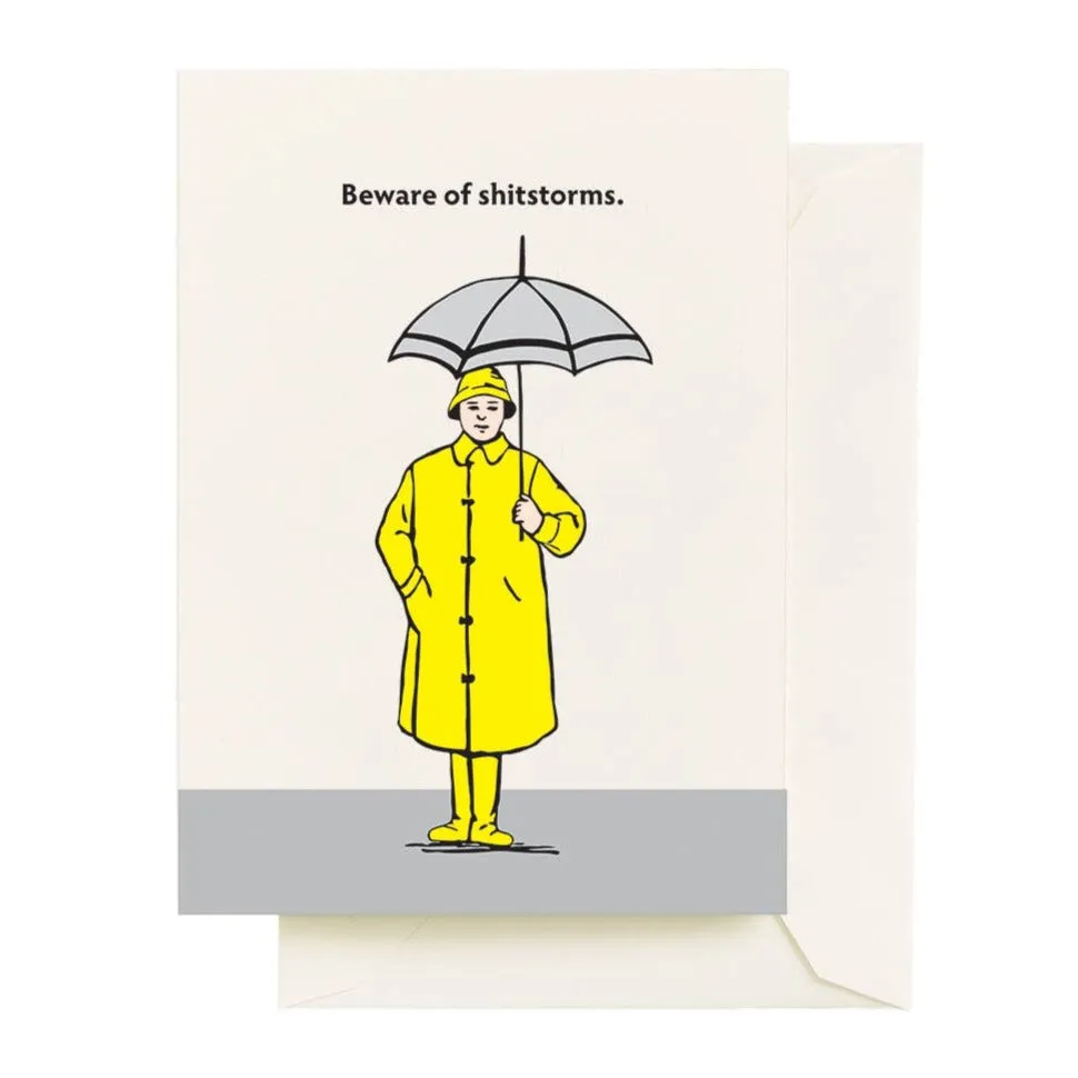 Beware of Shitstorms Card by Seltzer Goods