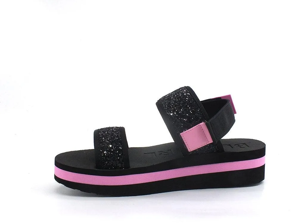 BLUGIRL Blumarine Lovely 03 Sandalo Glitter Black Pink Nero 6A2507TX241