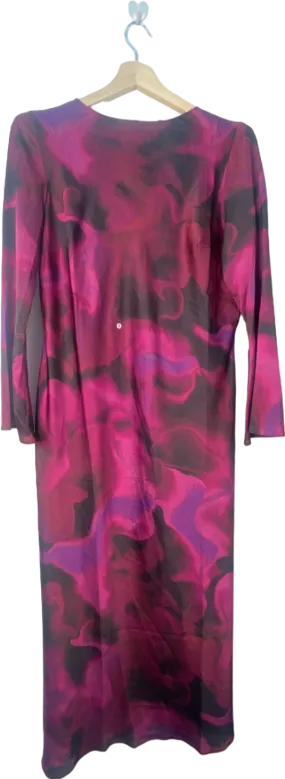 By Very Pink/Black Abstract Print Cut-Out Dress UK 16