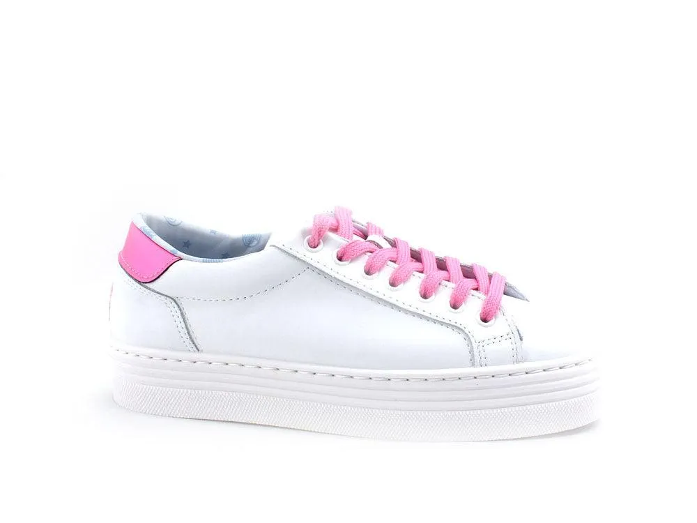 CHIARA FERRAGNI Sneaker Platform Retro Star White Pink CF2917-072