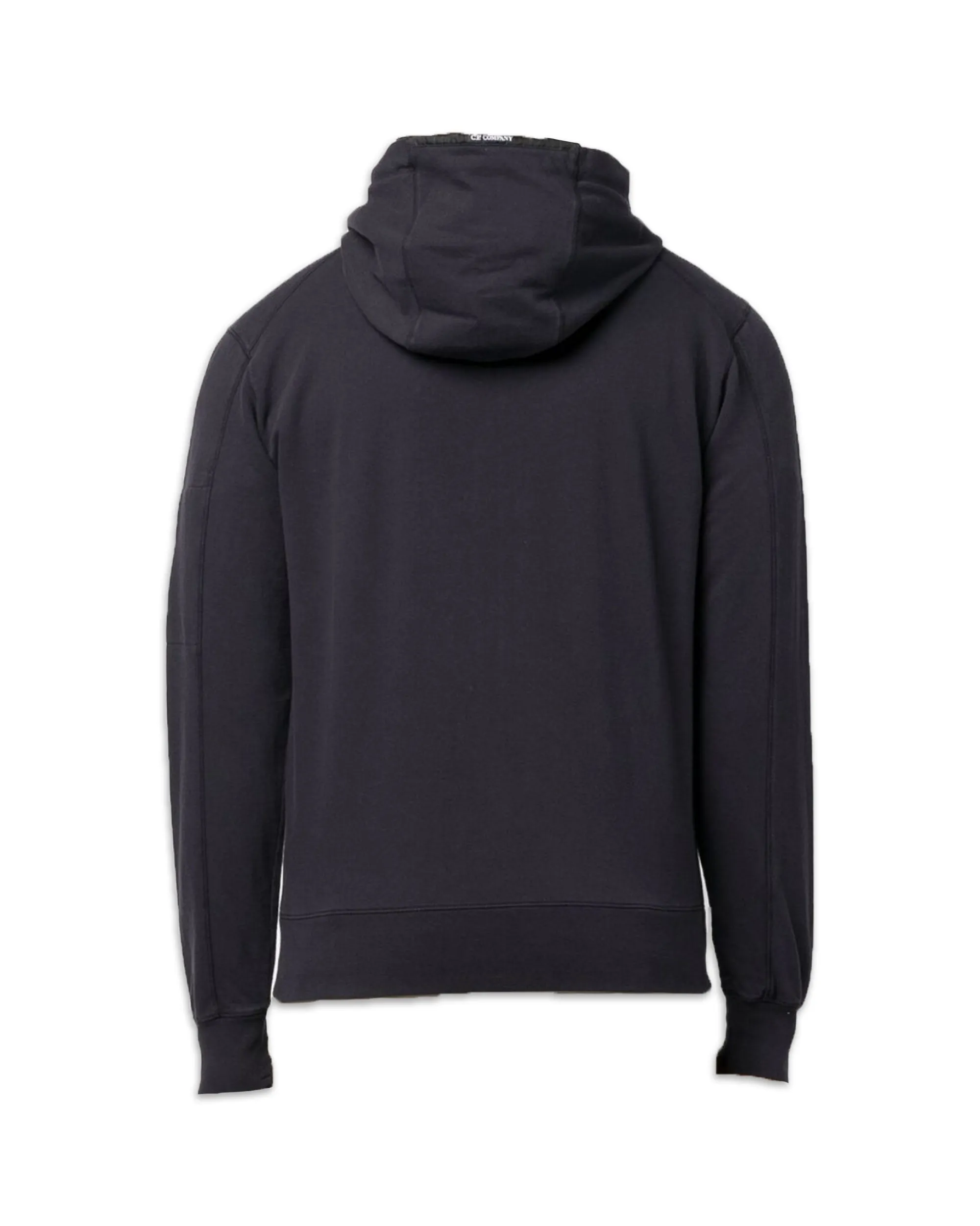 CP Company Light Fleece Zipped Hoodie Medieval Blue