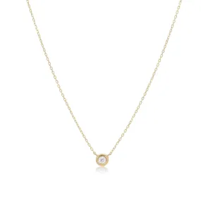 Diamond Single Bezel Necklace