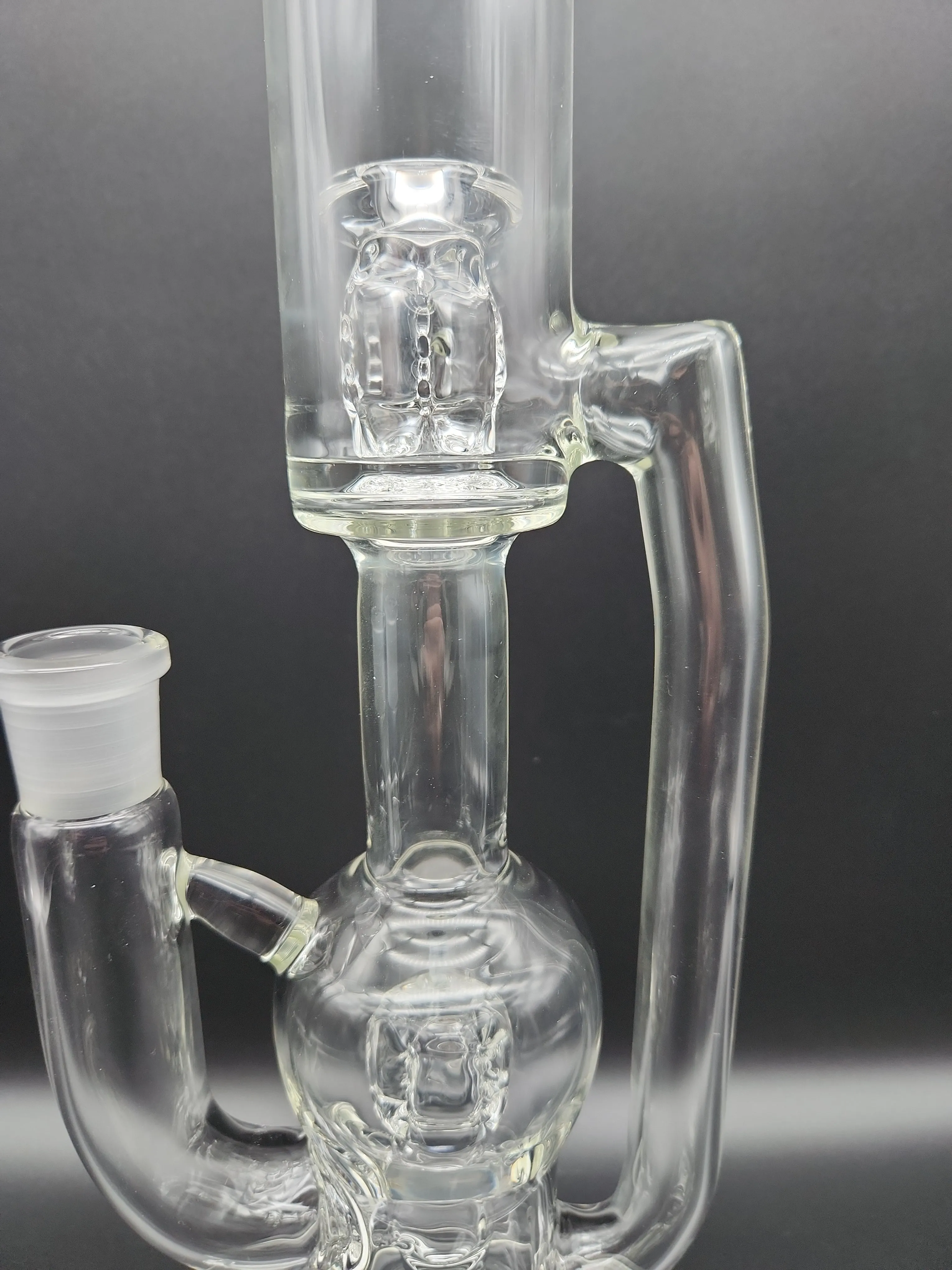 Dual Slitted Inline Recycler Tube - Fire Within Glass