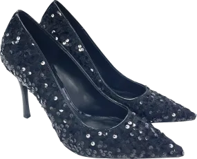 Dune Black Astounding Sequin High Court Shoes UK 7 EU 40 👠