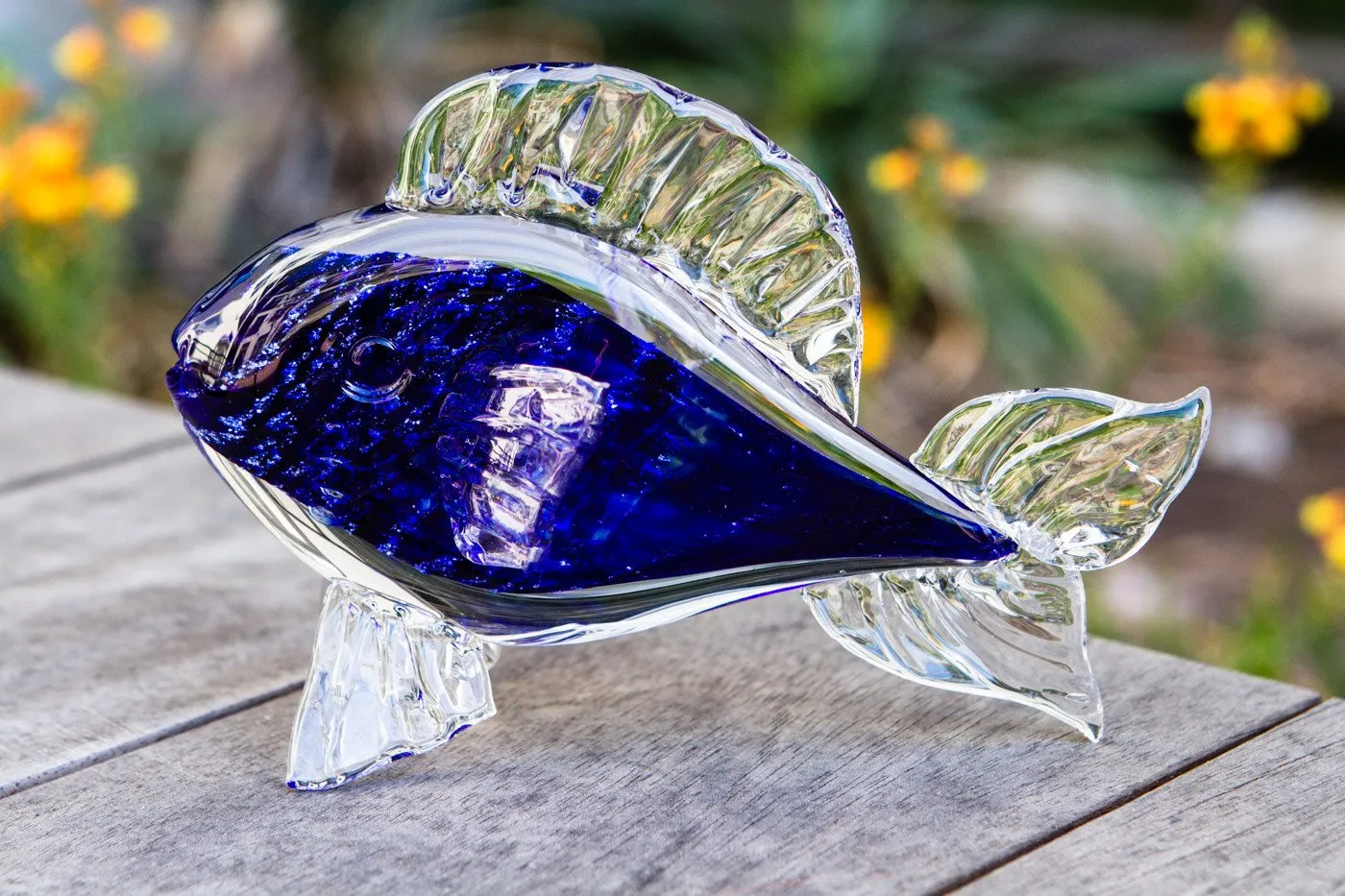 Glass Fish with Infused Cremation Ashes