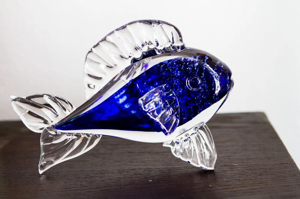 Glass Fish with Infused Cremation Ashes