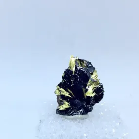 Golden Face Rutile on Hematite mineral specimen