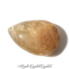 Golden  Rutilated Quartz Pocket Crystal  - Extra Fine, 65ct