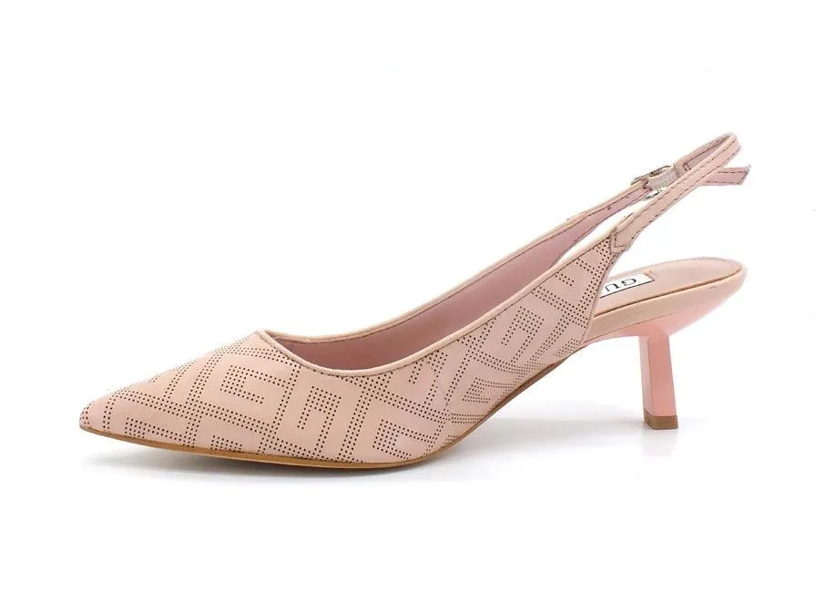 GUESS Sandalo Tacco Loghi Traforato Pink FL5RHIELE05