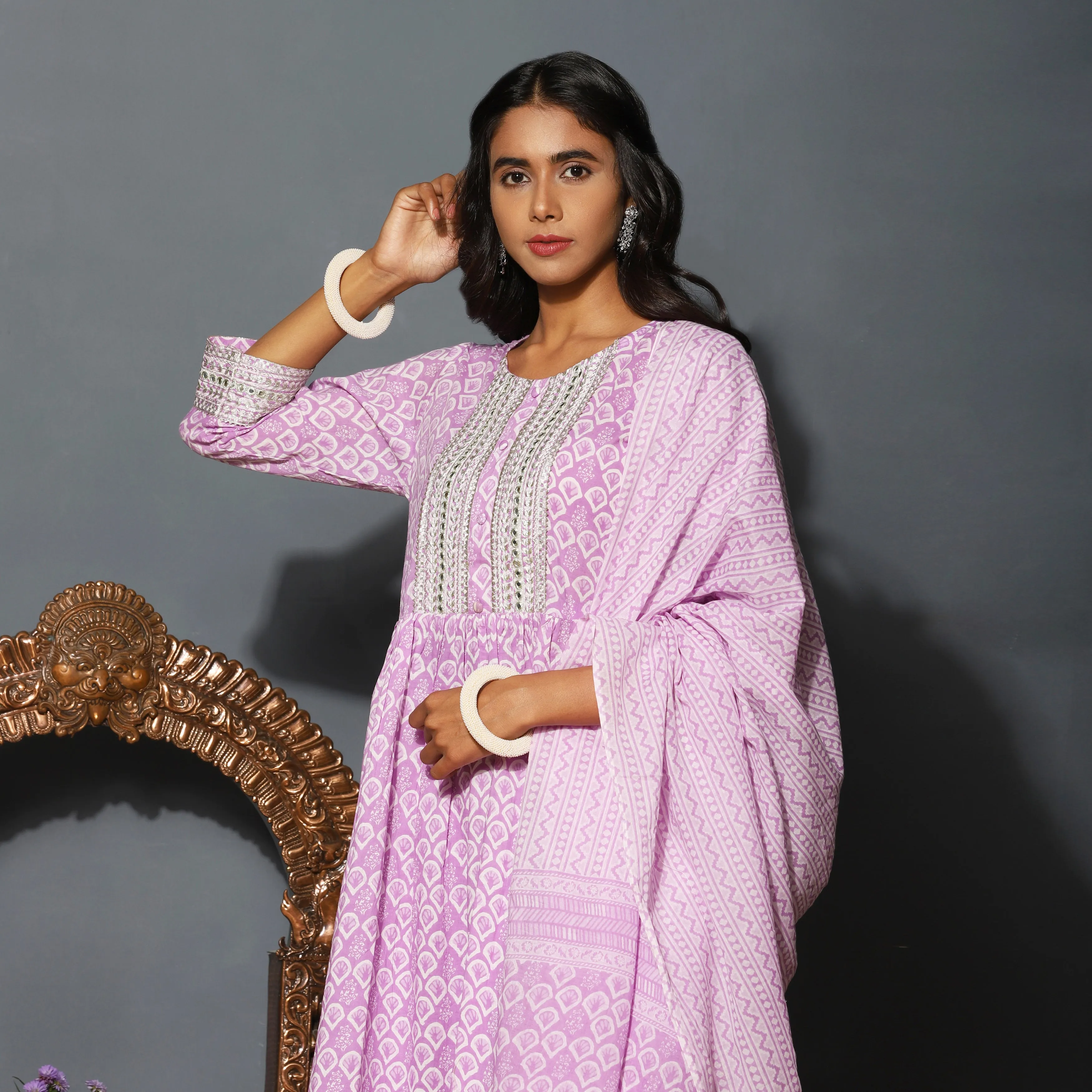 Hand Block Printed Pure Cotton Kurta Set