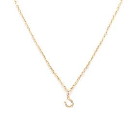 Horseshoe Necklace | 14k Gold & Diamond