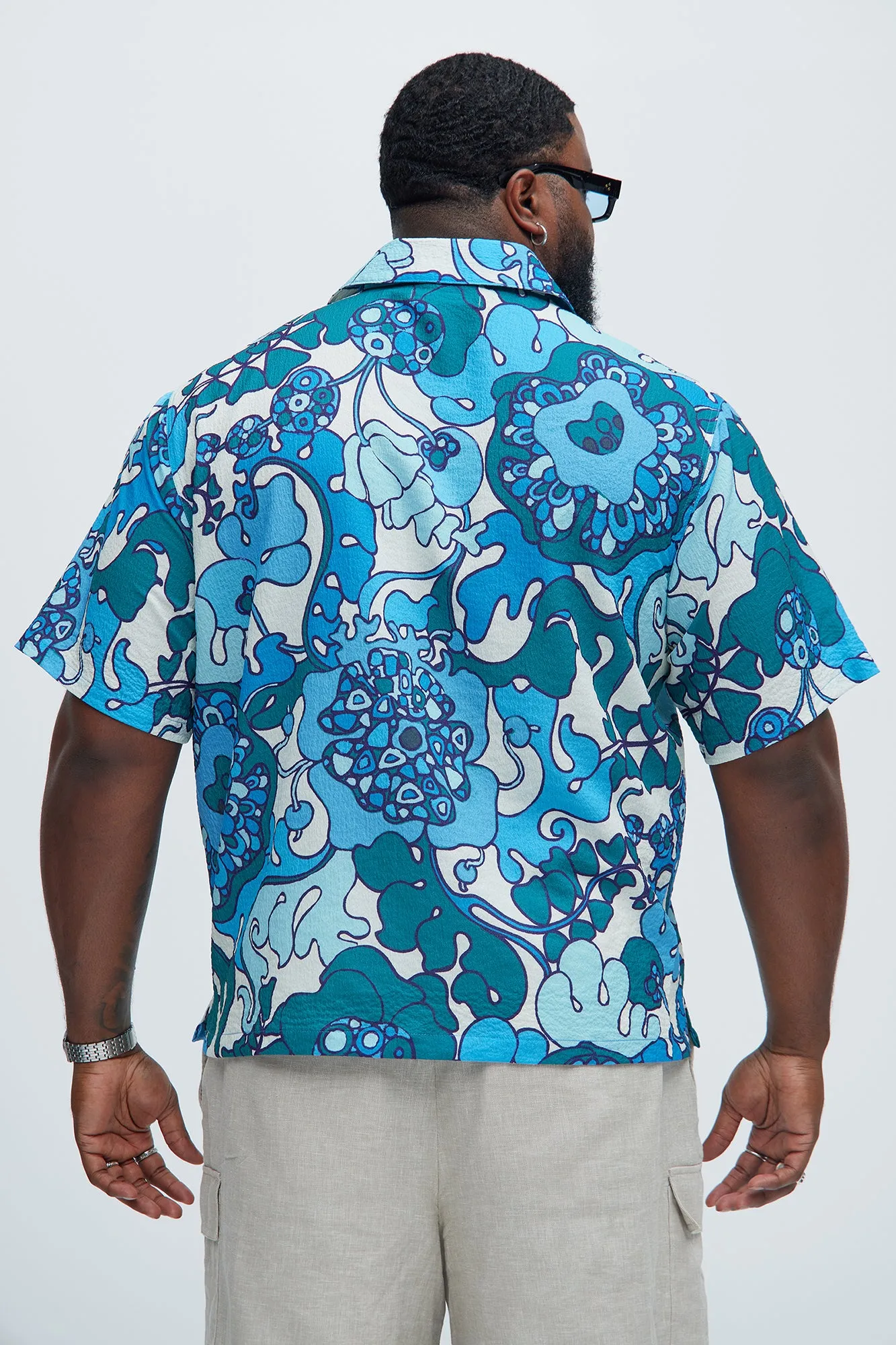 Jerry Floral Shirt - Blue/combo