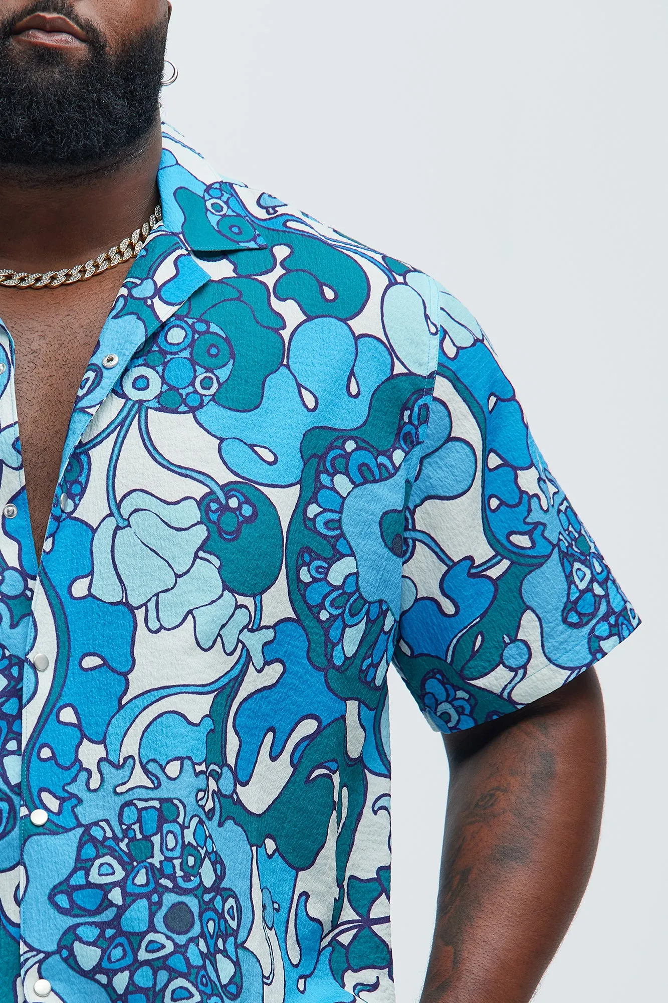 Jerry Floral Shirt - Blue/combo