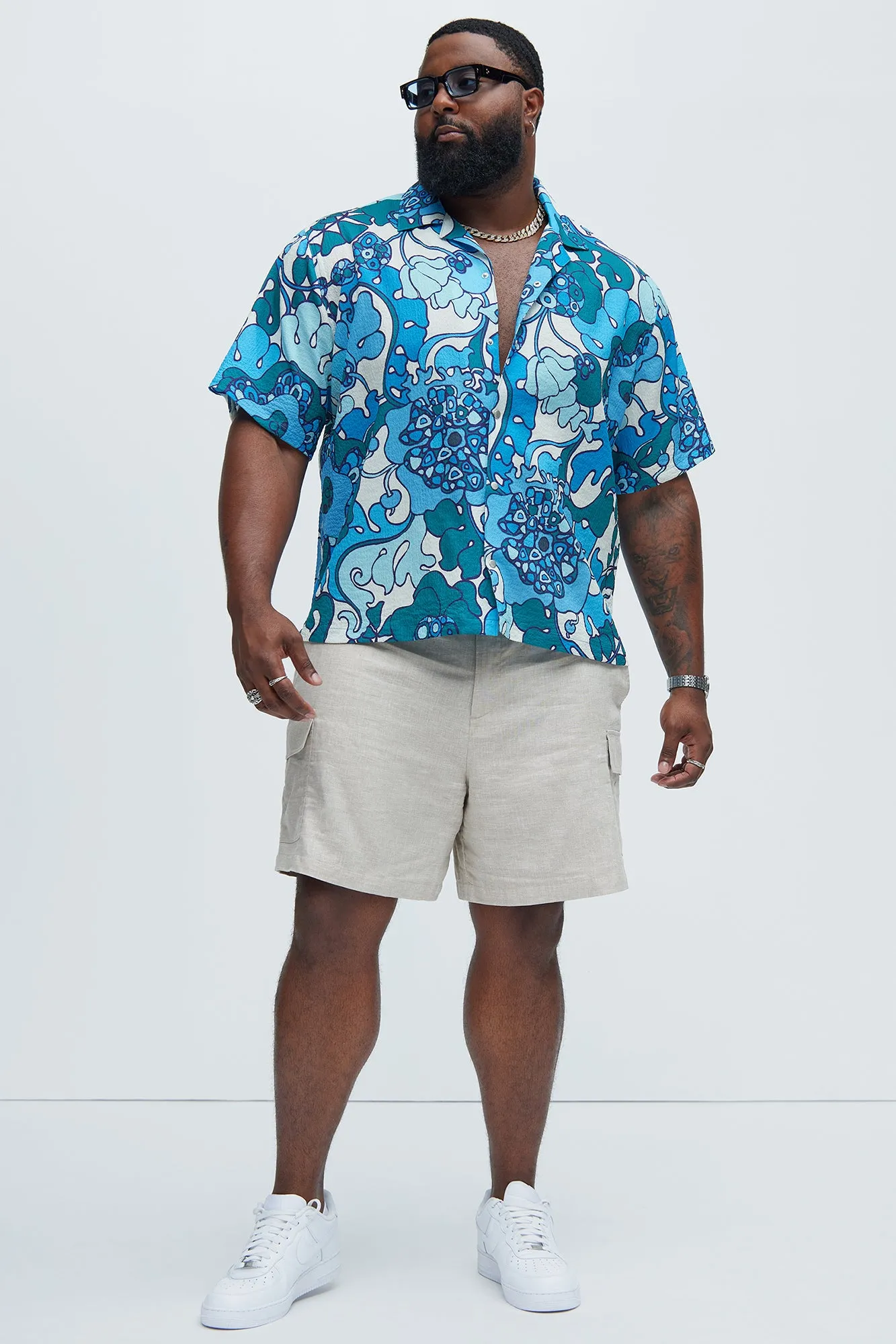 Jerry Floral Shirt - Blue/combo