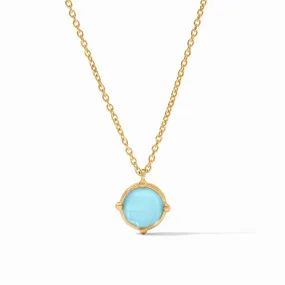 Julie Vos Honeybee Solitaire Necklace, Capri Blue