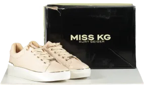 Kurt Geiger Nude Blush Croc Trainers With Pearl Back Detail BNIB UK 5 EU 38 👠