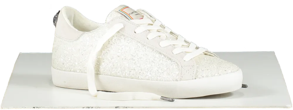 Kurt Geiger White Embellished Lexi Eagle Sneakers Bnib UK 4 EU 37 👠