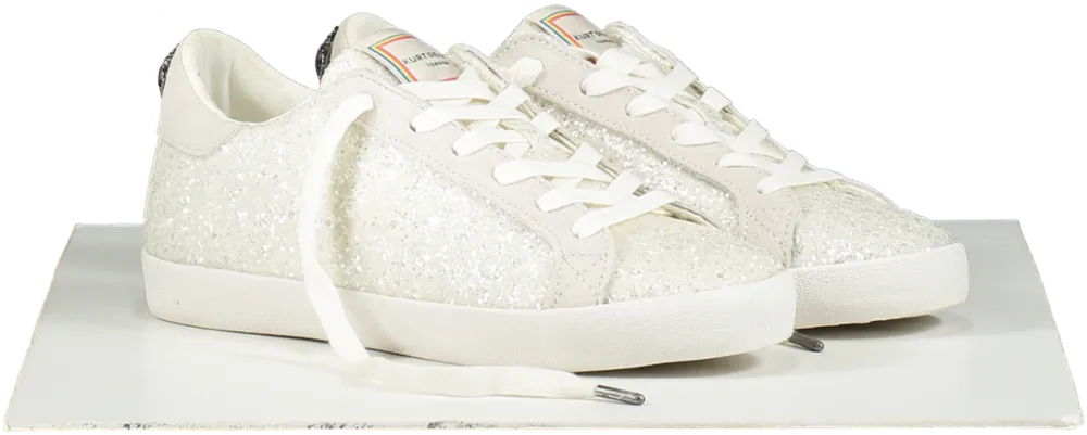 Kurt Geiger White Embellished Lexi Eagle Sneakers Bnib UK 4 EU 37 👠