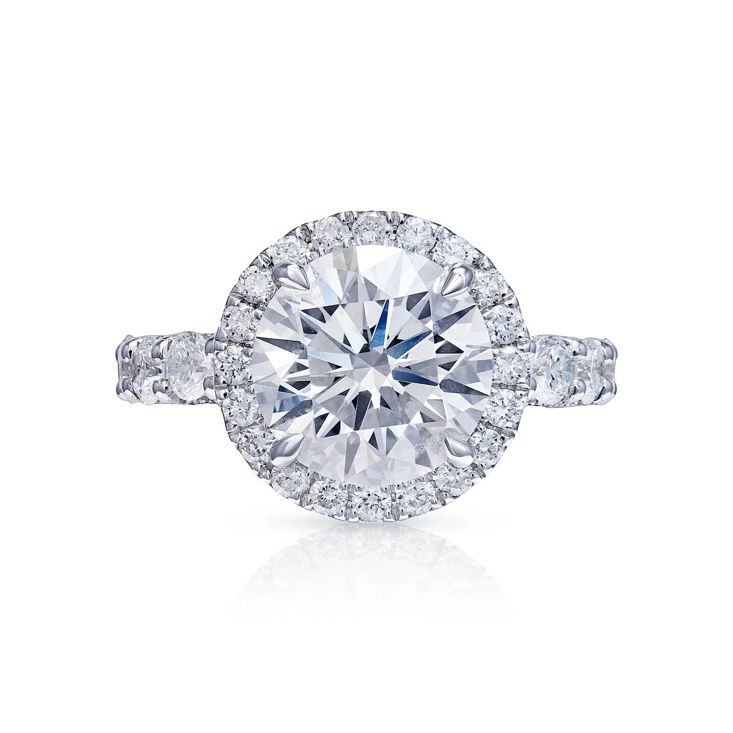 Lacey 7 Carats G VS2 Round Cut Lab-Grown Diamond Engagement Ring in 18k White Gold