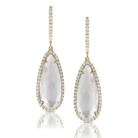 Mother of Pearl & Diamond Earrings