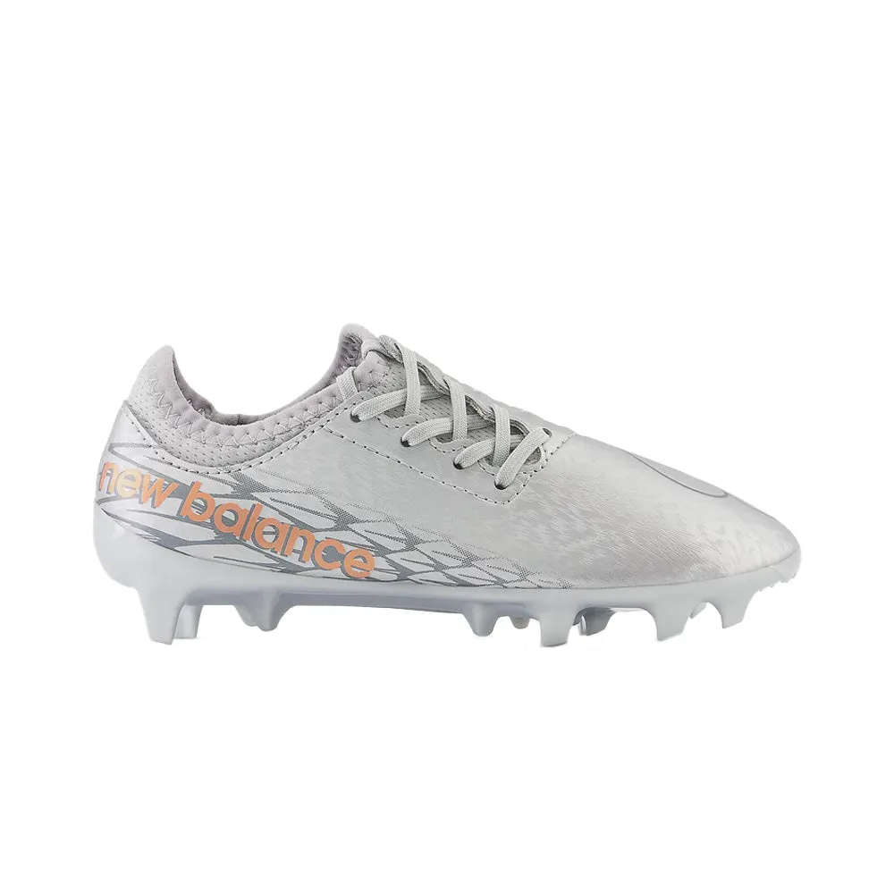 New Balance Furon V7 Dispatch Jnr FG Football Boots (Silver/Copper/Grey)