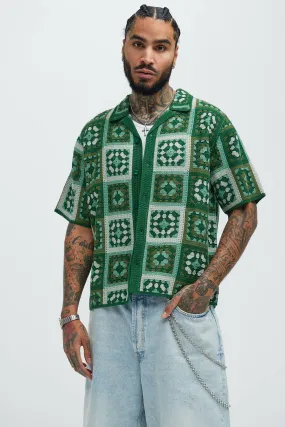 Nolan Textured Shirt - Green/combo