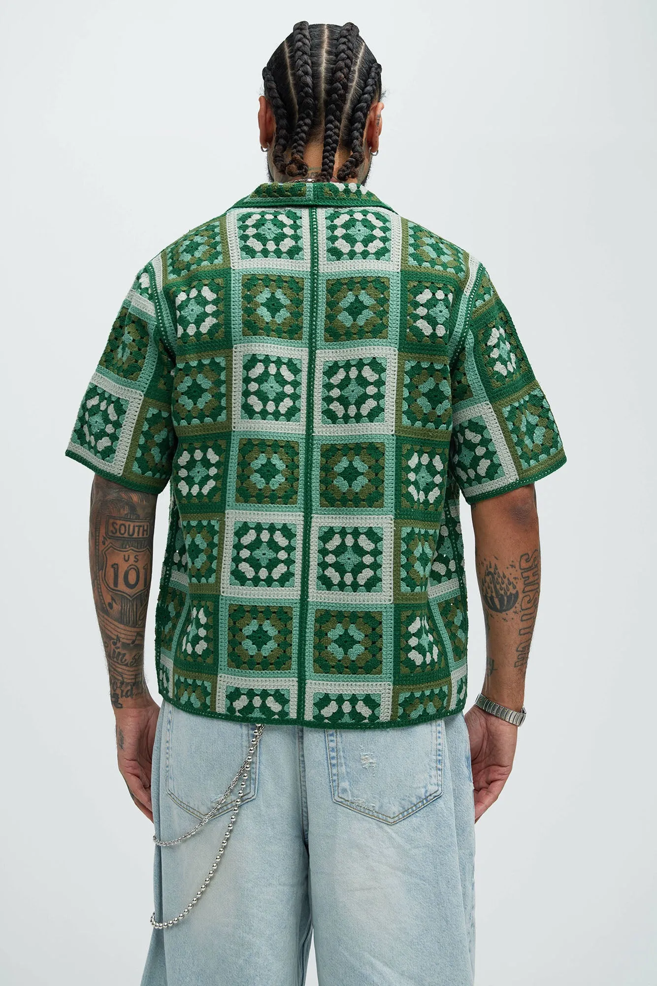 Nolan Textured Shirt - Green/combo