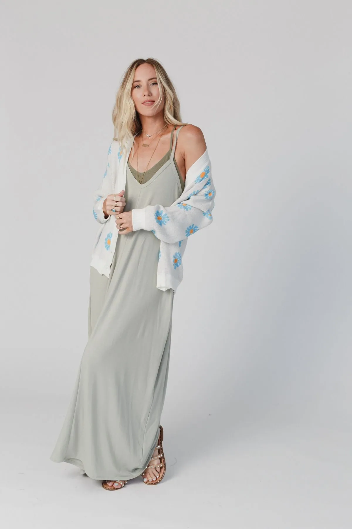 Perfection Pocket Maxi Dress - Light Sage