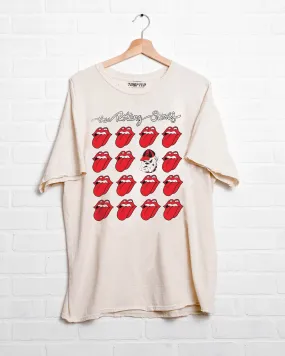 Rolling Stones Georgia Bulldogs Multi Lick Off White Thrifted Tee