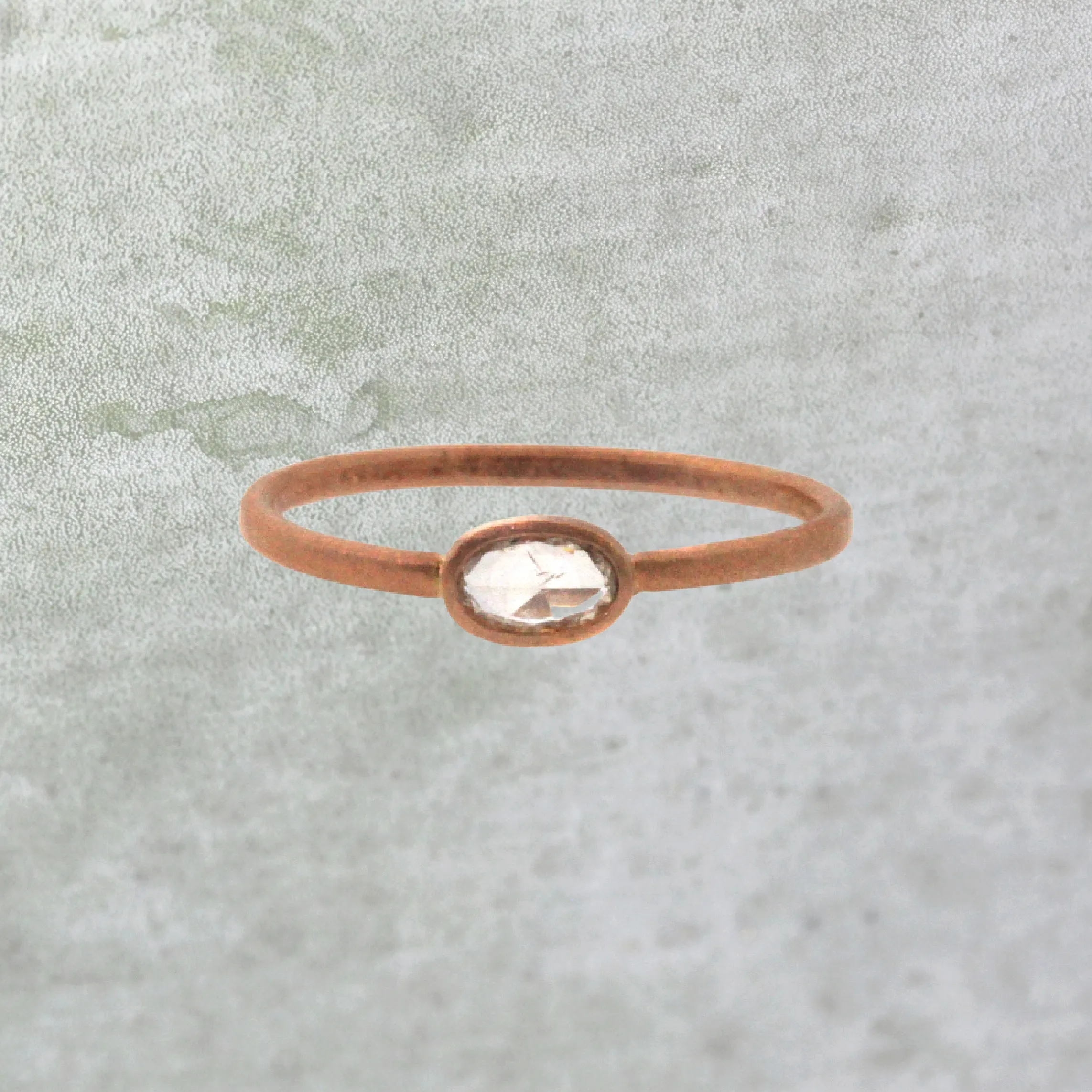 Rose Gold Oval Diamond Ring