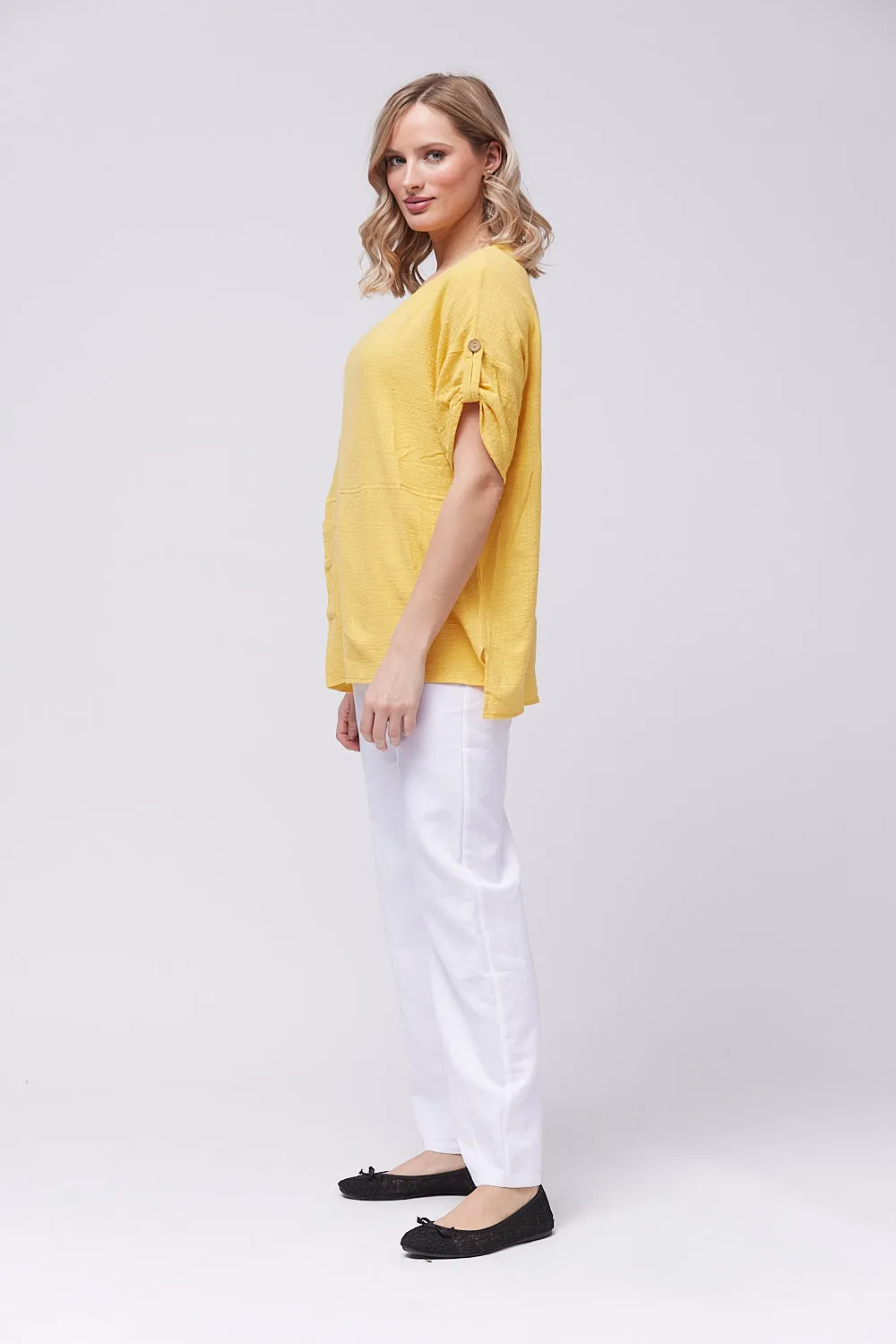 Saloos Boxy Shaped Cotton Top with Pocket