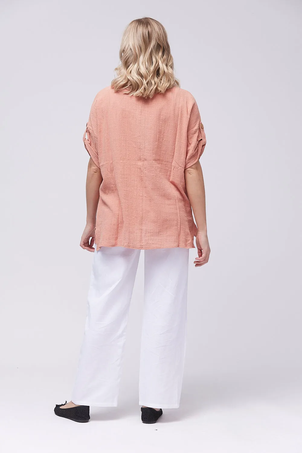 Saloos Boxy Shaped Cotton Top with Pocket