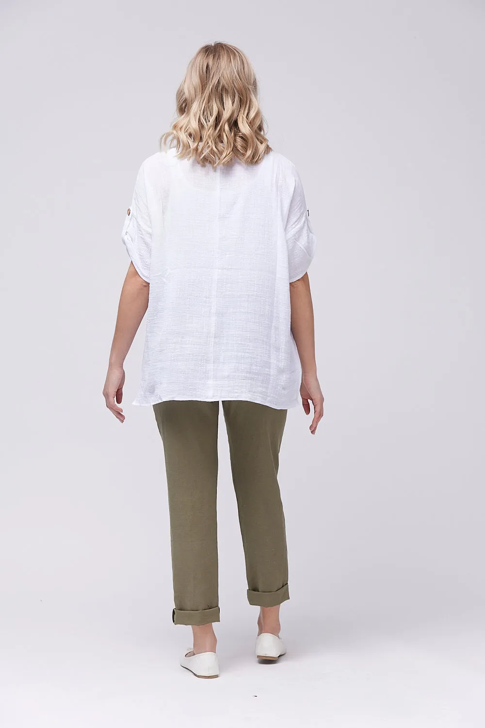 Saloos Boxy Shaped Cotton Top with Pocket