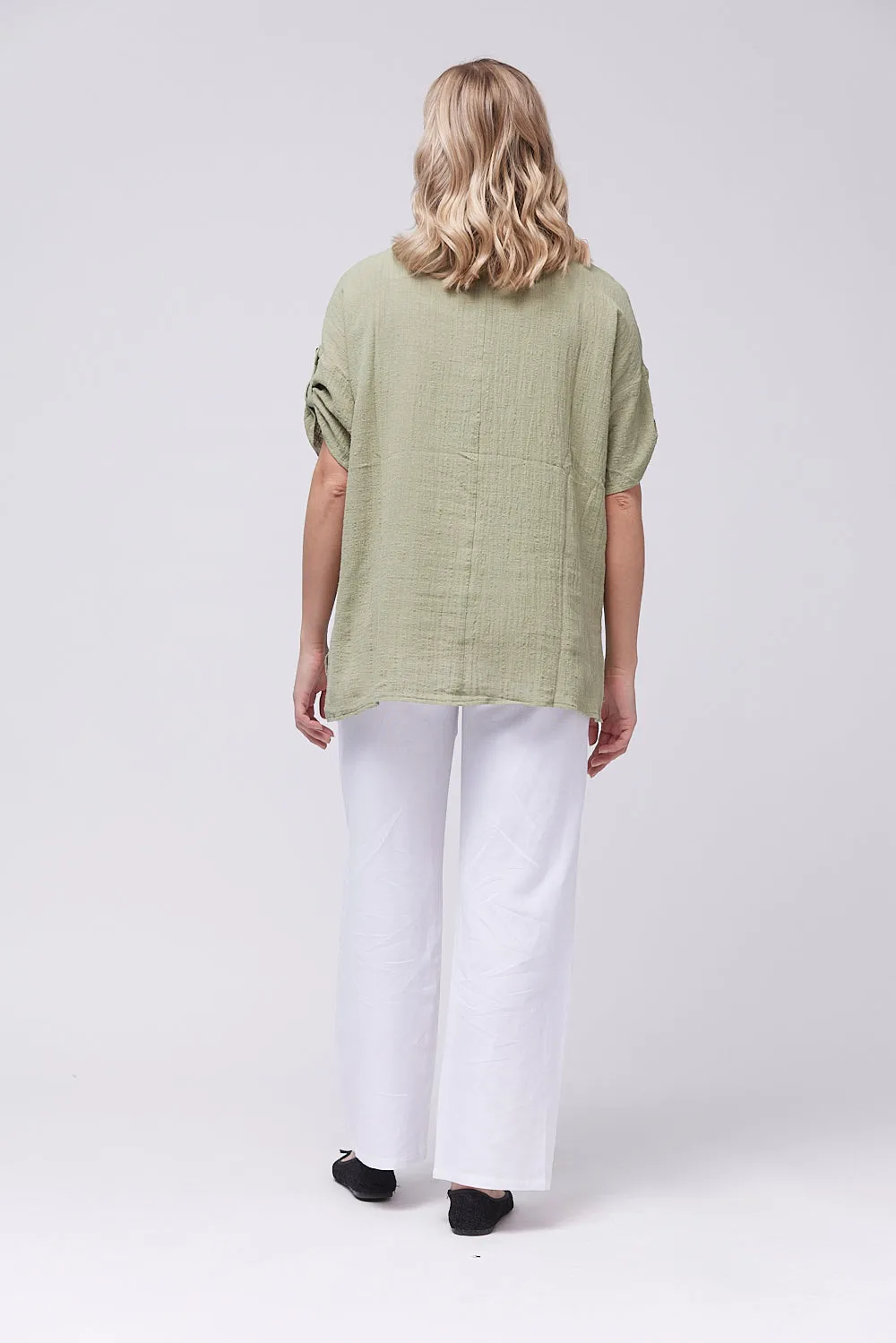 Saloos Boxy Shaped Cotton Top with Pocket