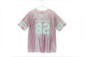 Short sleeve pink beverly hills jersey top