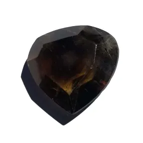 Smoky Citrine Faceted Cabochon Heart Shaped - 22mm