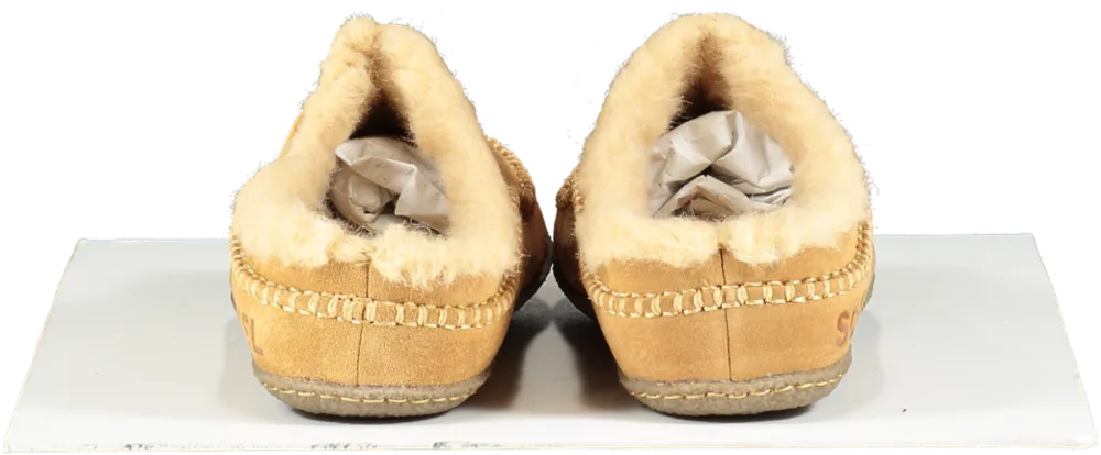 SOREL Camel Beige Fur Lined Lanner Suede Slipper Mules BNIB UK 8 EU 42 👞