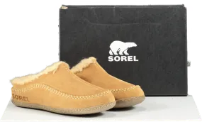 SOREL Camel Beige Fur Lined Lanner Suede Slipper Mules BNIB UK 8 EU 42 👞