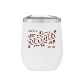 Stemless Stainless Steel Powder Coated Wine Cup Napa Valley Slant Collection